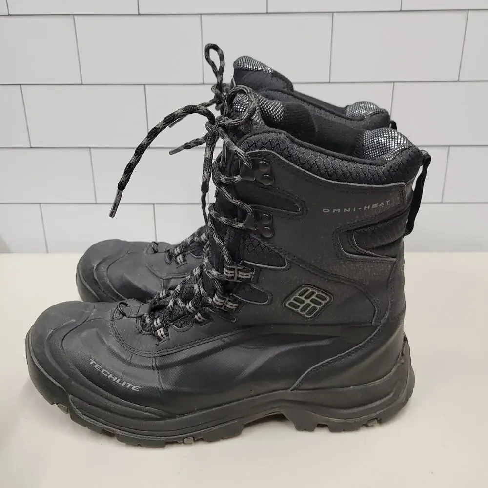 Columbia Omni-Heat Techlite Waterproof Winter Snow Boots Men's 11.5 Black